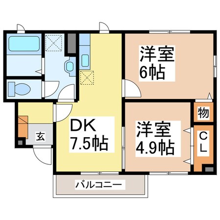 ラフィーネⅡの物件間取画像